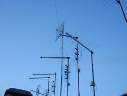 L'antenna della stazione a monte