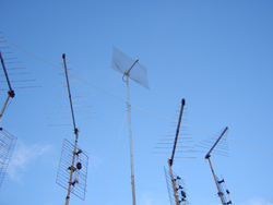 L'antenna della stazione a monte